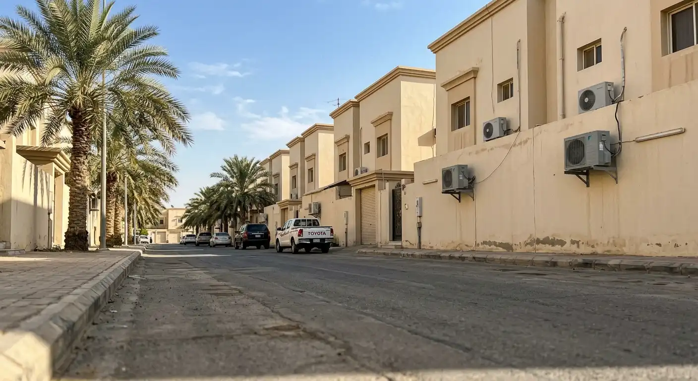 Riyadh residential compound villas with split AC units